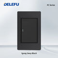 DELEFU Painel PC Fireproof Duplo USB Tipo C Carga Brasil Tomada Padrão Parede P