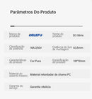 DELEFU-Tomada Interruptor Com Usb Parede 110/220v Padrão 4x2 Carrega Turbo Cor Branca