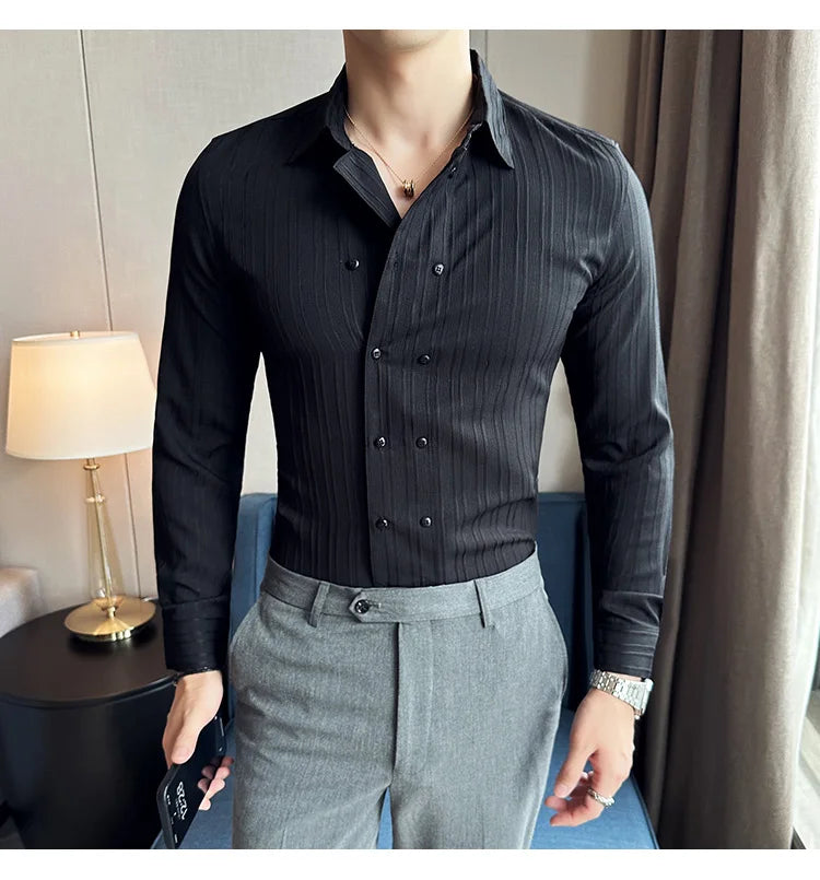 Camisa Social Slim Fit Masculina Premium-BR001