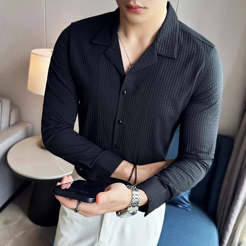 Camisa Social Slim Fit Masculina Premium-BR002