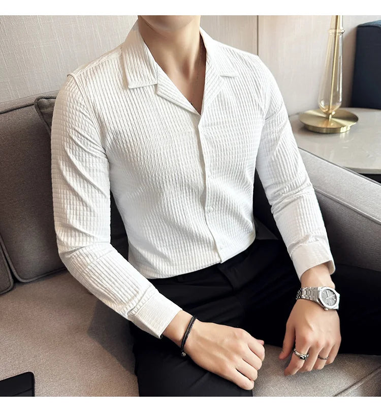 Camisa Social Slim Fit Masculina Premium-BR002