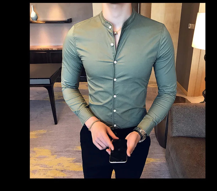 Camisa Social Slim Fit Masculina Premium-BR003