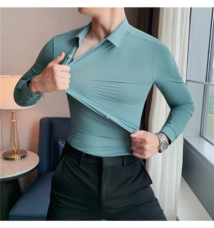 Camisa Social Slim Fit Masculina Premium-BR005