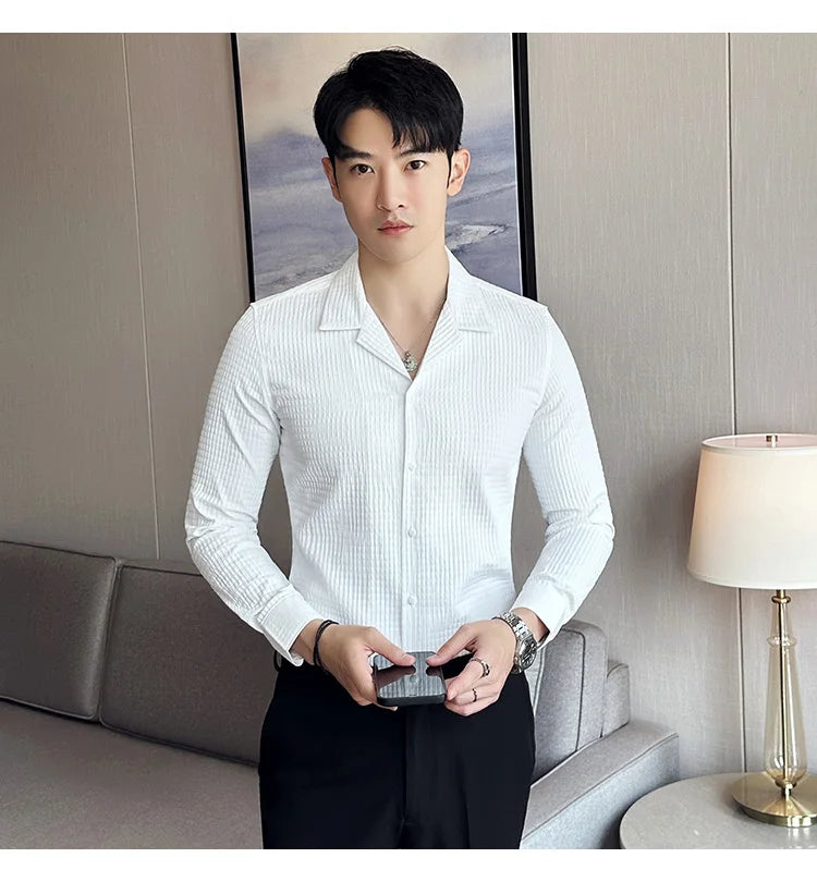 Camisa Social Slim Fit Masculina Premium-BR002