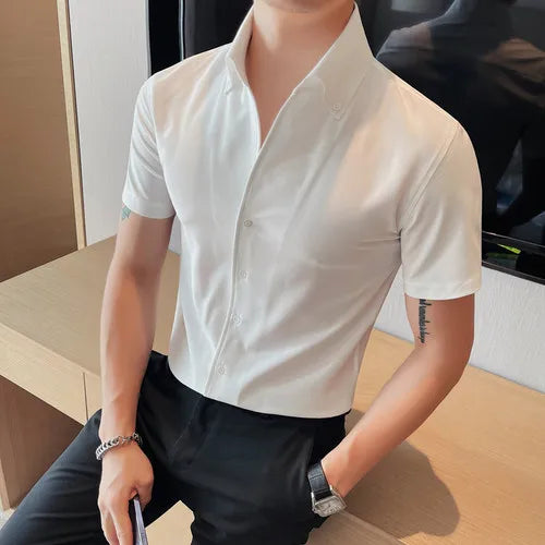 Camisa Social Slim Fit Masculina - Essencial Estilo:BR002