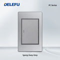DELEFU Cinza Painel PC Brasil Standard Outlet Duplo USB Tipo C Parede Power Sock