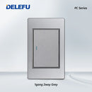 DELEFU Cinza Painel PC Brasil Standard Outlet Duplo USB Tipo C Parede Power Sock