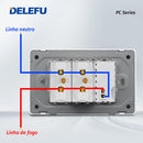 DELEFU-Tomada Interruptor Com Usb Parede 110/220v Padrão 4x2 Carrega Turbo Cor Branca