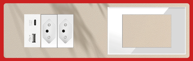 DELEFU-Tomada Interruptor Com Usb Parede 110/220v Padrão 4x2 Carrega Turbo Cor Branca