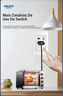 DELEFU-Tomada Interruptor Com Usb Parede 110/220v Padrão 4x2 Carrega Turbo Cor Branca