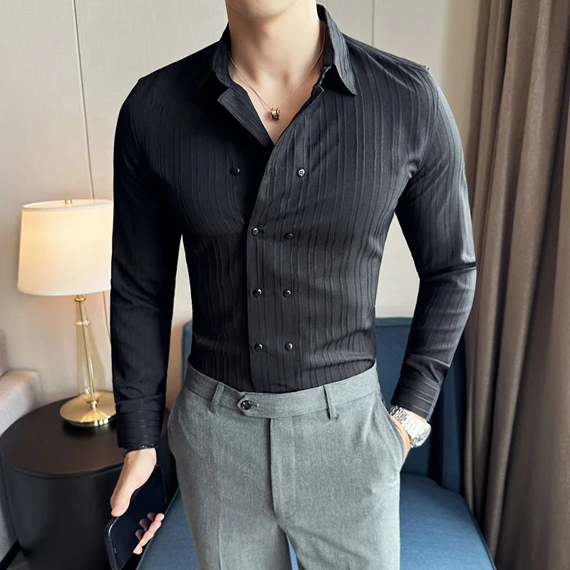 Camisa Social Slim Fit Masculina Premium-BR001
