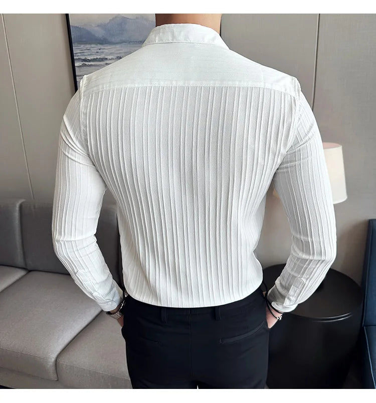 Camisa Social Slim Fit Masculina Premium-BR001