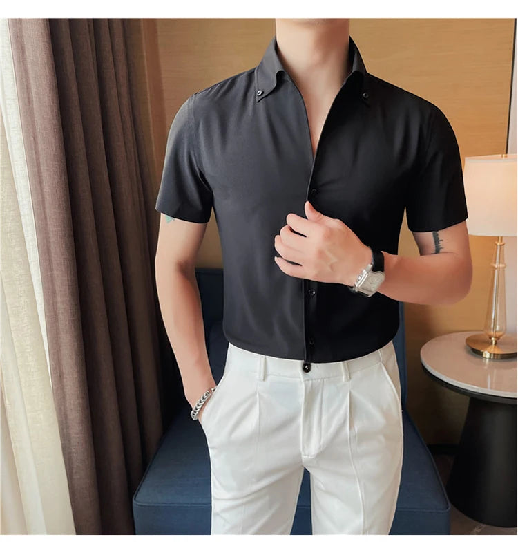 Camisa Social Slim Fit Masculina - Essencial Estilo:BR002