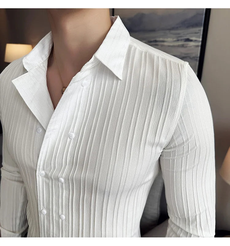 Camisa Social Slim Fit Masculina Premium-BR001