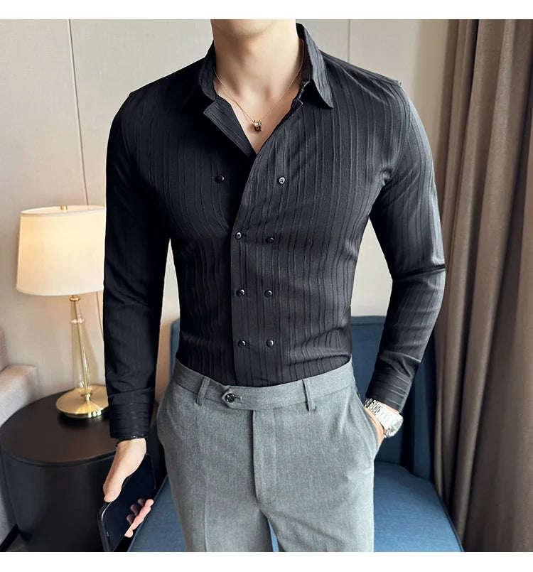 Camisa Social Slim Fit Masculina Premium-BR001