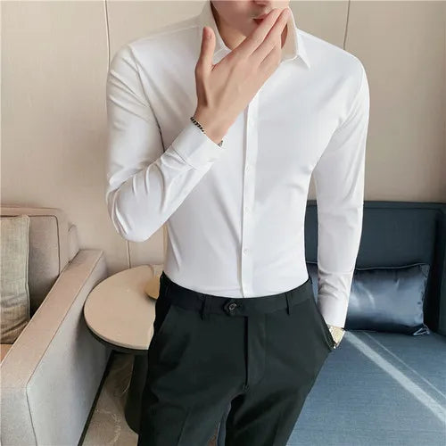Camisa Social Slim Fit Masculina Premium-BR005
