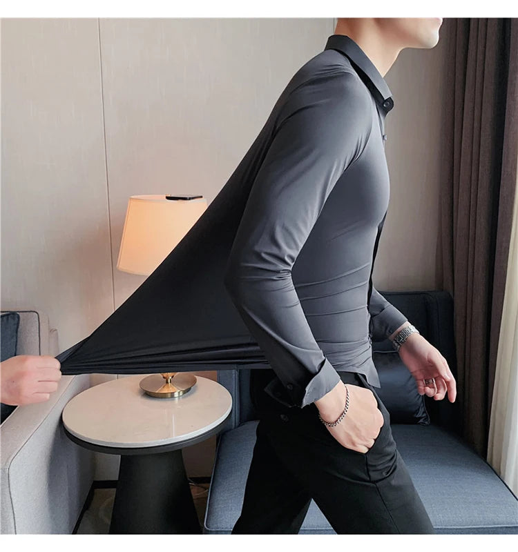 Camisa Social Slim Fit Masculina Premium-BR005