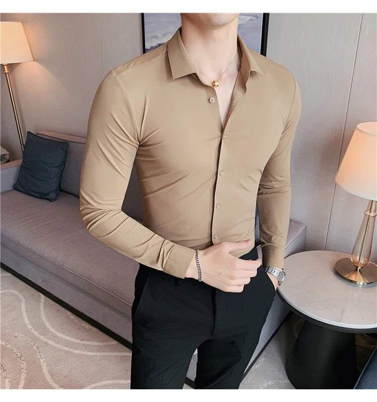 Camisa Social Slim Fit Masculina Premium-BR005