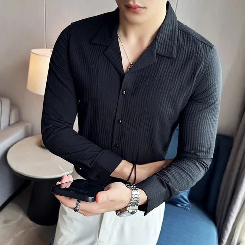 Camisa Social Slim Fit Masculina Premium-BR002
