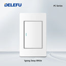 DELEFU-Tomada Interruptor Com Usb Parede 110/220v Padrão 4x2 Carrega Turbo Cor Branca