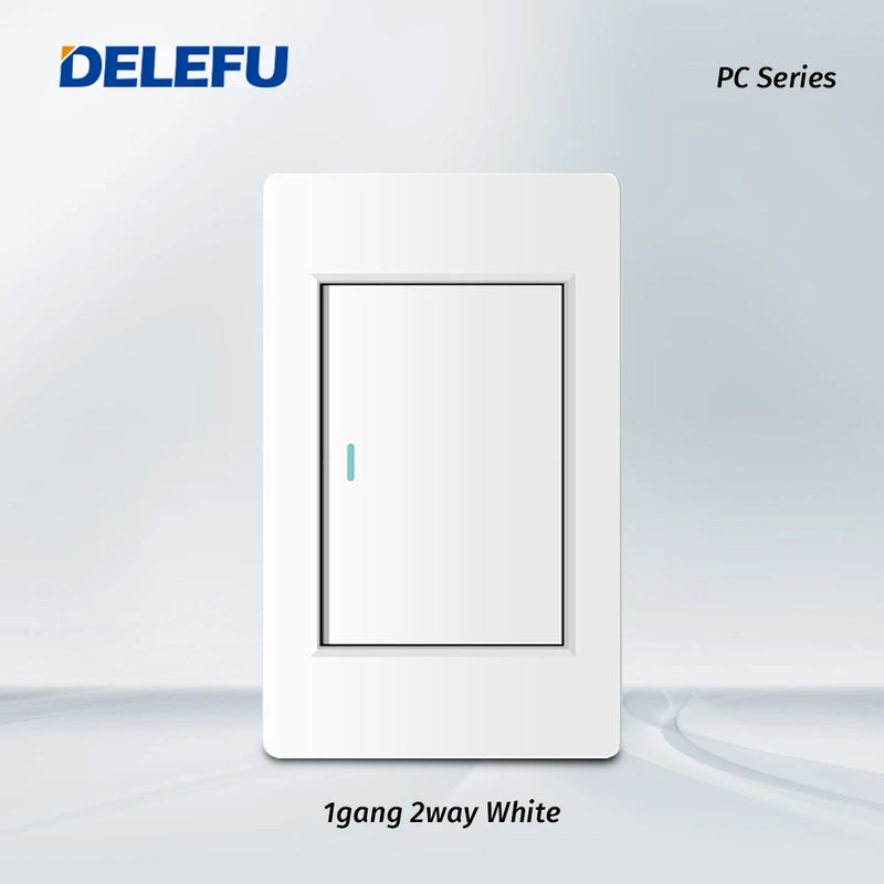 DELEFU-Tomada Interruptor Com Usb Parede 110/220v Padrão 4x2 Carrega Turbo Cor Branca