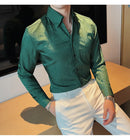 Camisa Social Slim Fit Masculina Premium-BR004