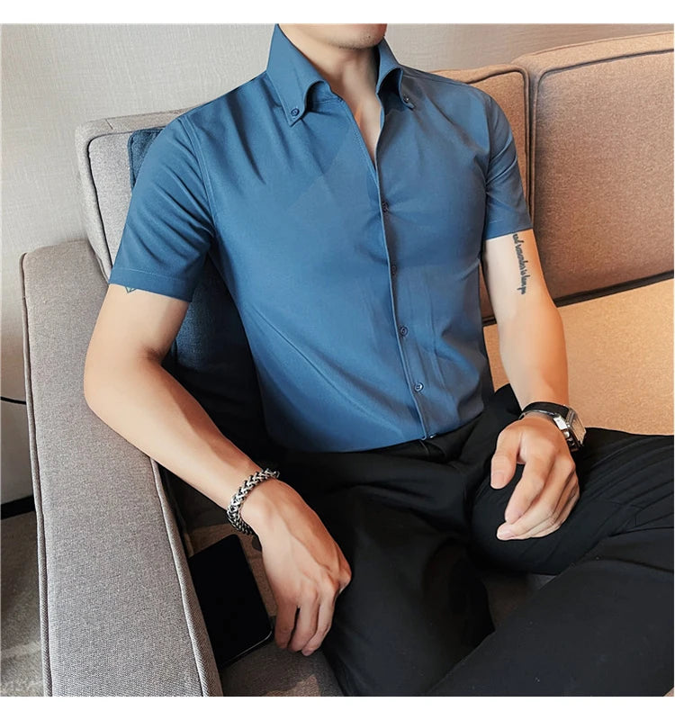 Camisa Social Slim Fit Masculina - Essencial Estilo:BR002