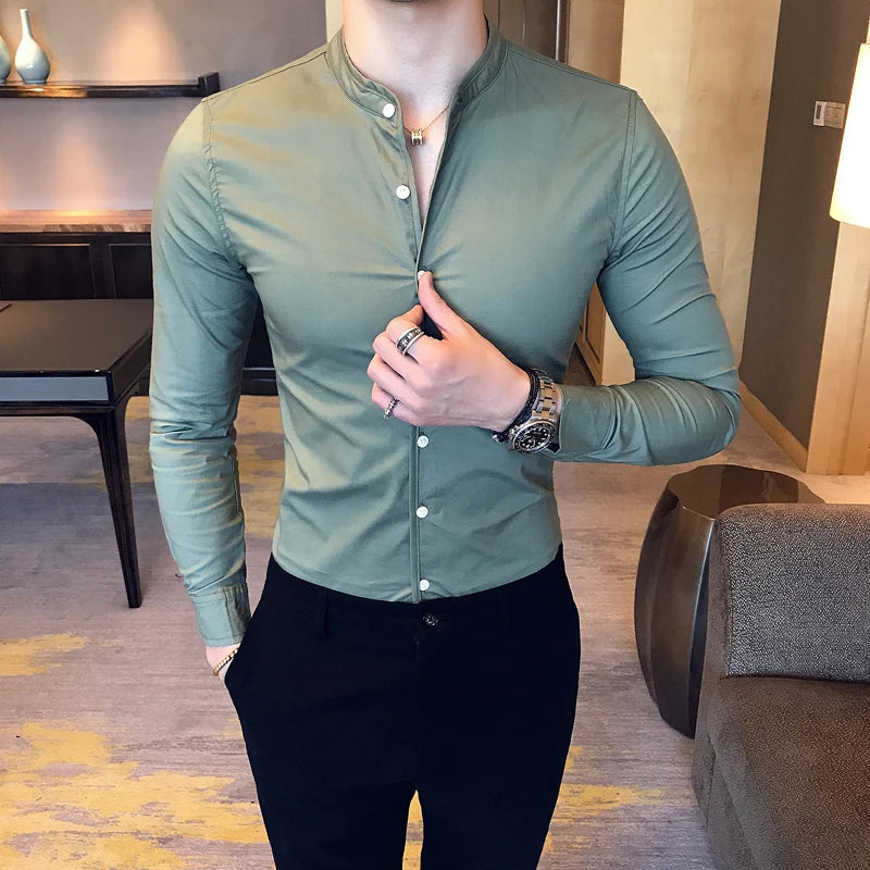 Camisa Social Slim Fit Masculina Premium-BR003