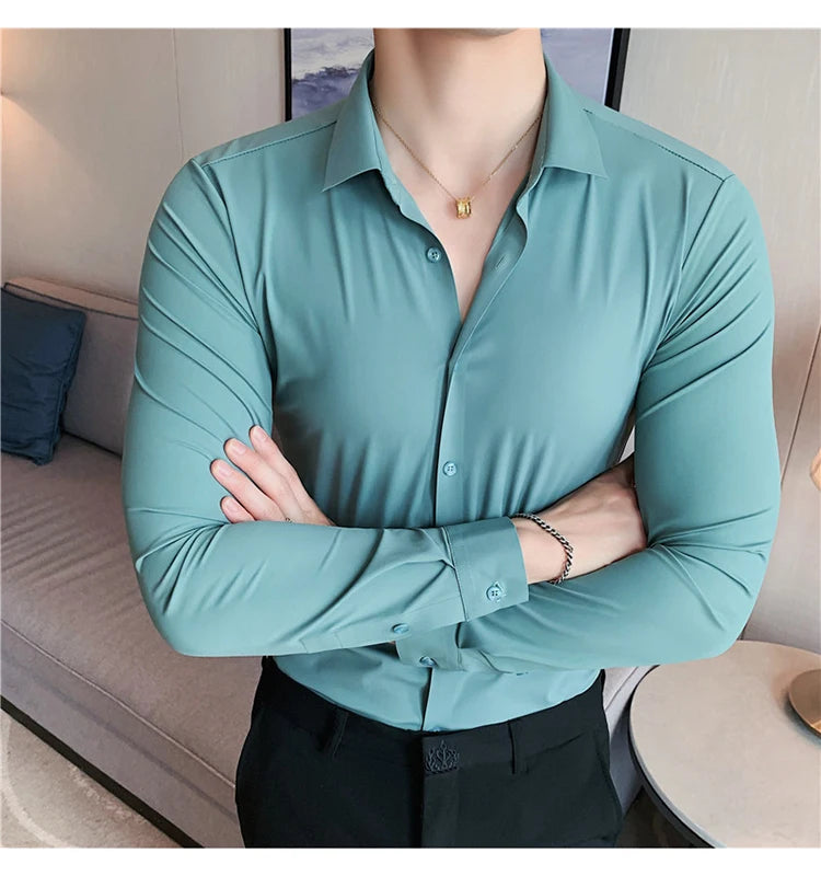 Camisa Social Slim Fit Masculina Premium-BR005