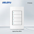 DELEFU-Tomada Interruptor Com Usb Parede 110/220v Padrão 4x2 Carrega Turbo Cor Branca