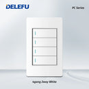 DELEFU-Tomada Interruptor Com Usb Parede 110/220v Padrão 4x2 Carrega Turbo Cor Branca