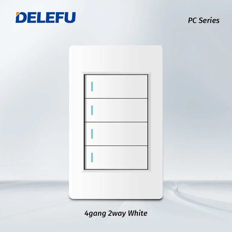 DELEFU-Tomada Interruptor Com Usb Parede 110/220v Padrão 4x2 Carrega Turbo Cor Branca