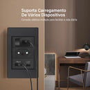 DELEFU Painel PC Fireproof Duplo USB Tipo C Carga Brasil Tomada Padrão Parede P