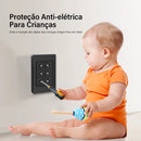 DELEFU Painel PC Fireproof Duplo USB Tipo C Carga Brasil Tomada Padrão Parede P