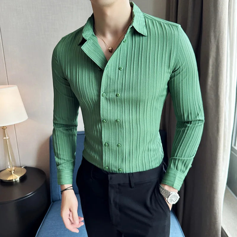 Camisa Social Slim Fit Masculina Premium-BR001