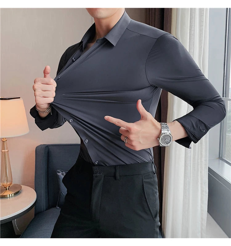 Camisa Social Slim Fit Masculina Premium-BR005