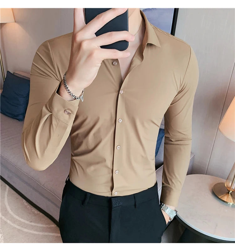 Camisa Social Slim Fit Masculina Premium-BR005