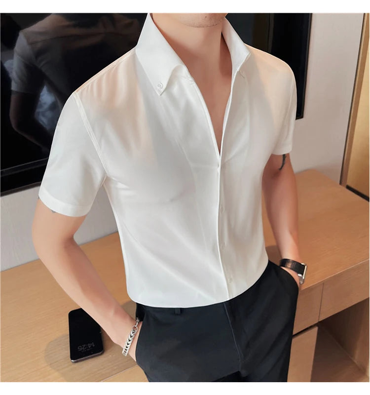Camisa Social Slim Fit Masculina - Essencial Estilo:BR002