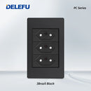 DELEFU Painel PC Fireproof Duplo USB Tipo C Carga Brasil Tomada Padrão Parede P