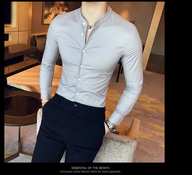 Camisa Social Slim Fit Masculina Premium-BR003