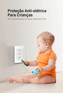 DELEFU-Tomada Interruptor Com Usb Parede 110/220v Padrão 4x2 Carrega Turbo Cor Branca