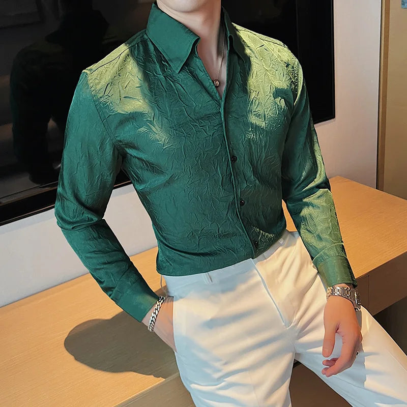 Camisa Social Slim Fit Masculina Premium-BR004
