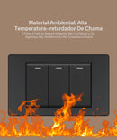 DELEFU Painel PC Fireproof Duplo USB Tipo C Carga Brasil Tomada Padrão Parede P