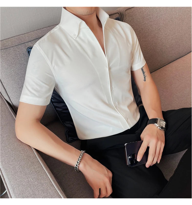 Camisa Social Slim Fit Masculina - Essencial Estilo:BR002