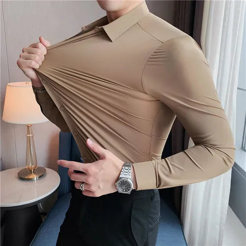 Camisa Social Slim Fit Masculina Premium-BR005