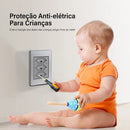 DELEFU Cinza Painel PC Brasil Standard Outlet Duplo USB Tipo C Parede Power Sock