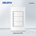 DELEFU-Tomada Interruptor Com Usb Parede 110/220v Padrão 4x2 Carrega Turbo Cor Branca