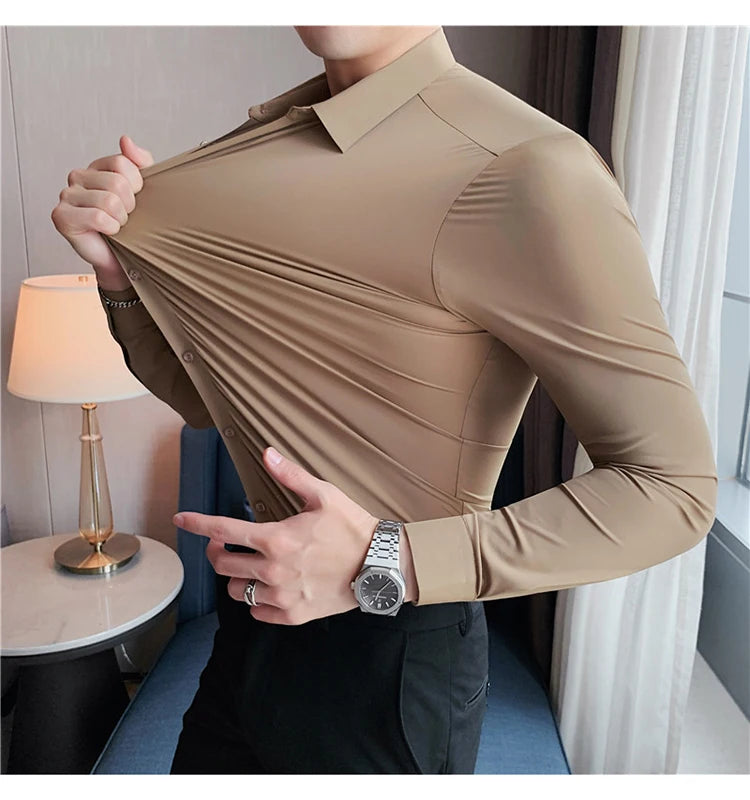 Camisa Social Slim Fit Masculina Premium-BR005