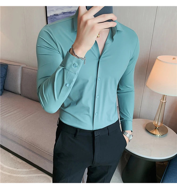 Camisa Social Slim Fit Masculina Premium-BR005