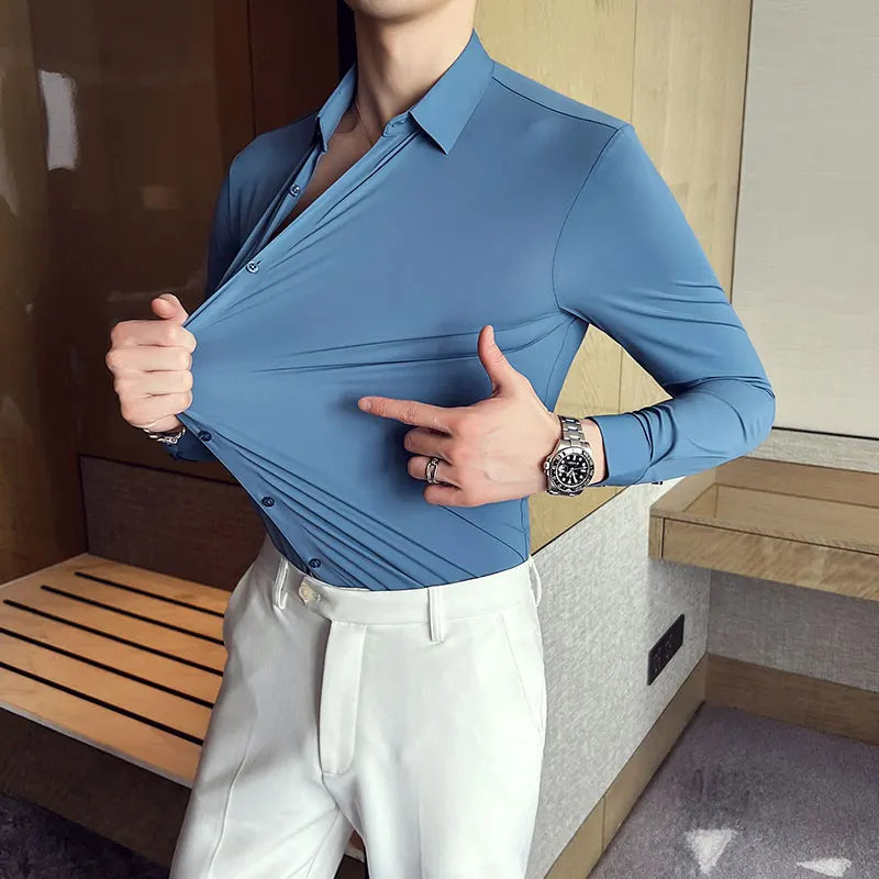 Camisa Social Slim Fit Masculina Premium-BR005